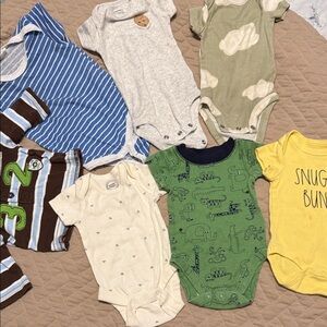 Green and Yellow Kids One Piece Set